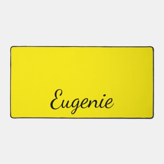 Kanarische Gelbe Elegantenname | Trendy Minimalist Schreibtischunterlage (Vorderseite)