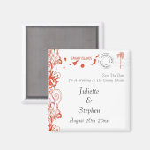 Kanarische Hochzeiten retten das Datum Magnet (Vorderseite/Rückseite)