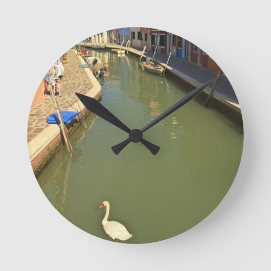 Kanarische Inseln, Burano Island, Venedig, Italien Runde Wanduhr (Vorderseite)