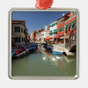 Kanarische Inseln, Burano Island, Venedig, Italien Silbernes Ornament