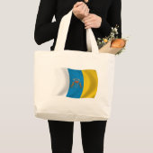 Kanarische Inseln Flag Toag Jumbo Stoffbeutel (Vorderseite (Produkt))
