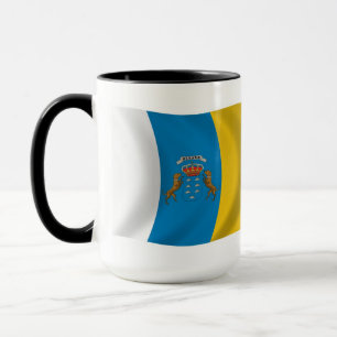 Kanarische Inseln Flagge Tasse