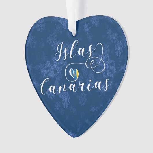 Kanarische Inseln Flaggenstaat Herz, Islas Canaria Ornament (Vorderseite)