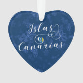 Kanarische Inseln Flaggenstaat Herz, Islas Canaria Ornament (Vorderseite)