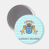 Kanarische Inseln Hochwertige Wappen Magnet (Vorderseite/Rückseite)