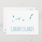 Kanarische Inseln Postkarte (Vorne/Hinten)