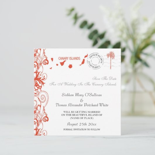 Kanarische Inseln Save the Date (Stehend Vorderseite)