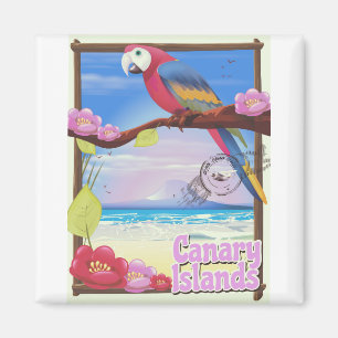 Kanarische Inseln Sommerurlaub Poster Magnet