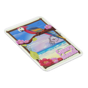Kanarische Inseln Sommerurlaub Poster Magnet
