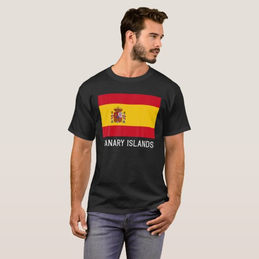 Kanarische Inseln Spanien Flaggenzeichen Escudo Ba T-Shirt (Vorne ganz)