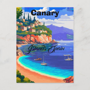 Kanarische Inseln Spanien Reise Postkarten Kunst,