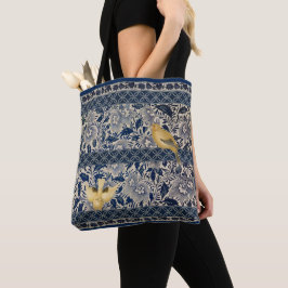 Kanarische Inseln über Blue Chinoiserie Design Tasche