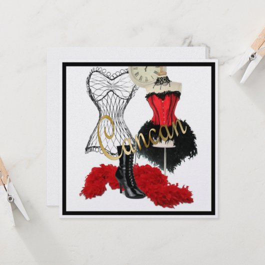 Kanarische Kostüme 1 Einladung (Vorderseite/Rückseite Beispiel)