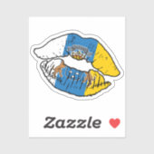 Kanarische Liebe Lipstick Aufkleber (Blatt)