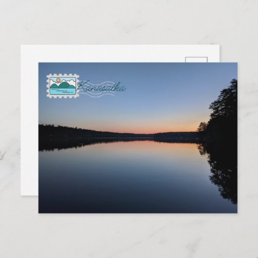 Kanasatka Sunset Briefmarke Postkarte (Vorne/Hinten)