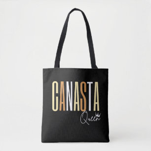 Kanasta-Königin in braunen Buchstaben Tasche
