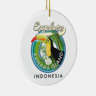 Kanawa Insel Indonesien erkunden Keramik Ornament