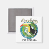 Kanawa Insel Indonesien erkunden Magnet (Vorderseite/Rückseite)