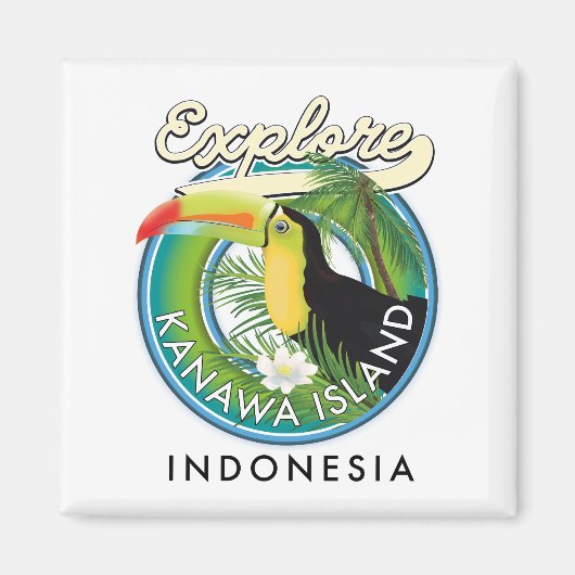 Kanawa Insel Indonesien erkunden Magnet (Vorne)