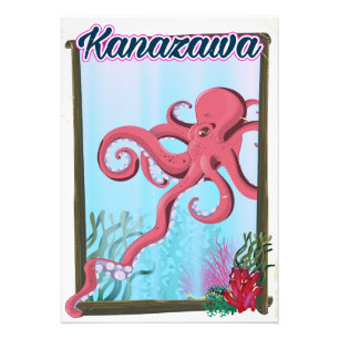 Kanazawa Japan Vintage-Reiseposter im Stil der Ver Fotodruck