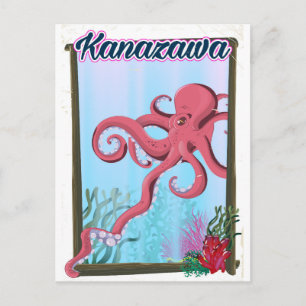 Kanazawa Japan Vintage-Reiseposter im Stil der Ver Postkarte