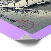 Kanbara von Ando, Hiroshige Ukiyoe Poster (Ecke)