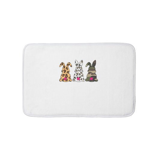 Kanbits Bunnies Leopard Camouflage Happy Oaster Da Badematte (Vorderseite)