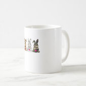 Kanbits Bunnies Leopard Camouflage Happy Oaster Da Kaffeetasse (VorderseiteRechts)