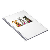 Kanbits Bunnies Leopard Camouflage Happy Oaster Da Notizblock (Rechte Seite)