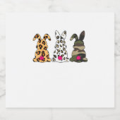 Kanbits Bunnies Leopard Camouflage Happy Oaster Da Schaumweinetikett (Einzelnes Label)
