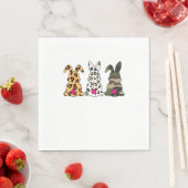 Kanbits Bunnies Leopard Camouflage Happy Oaster Da Serviette (Beispiel)
