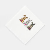 Kanbits Bunnies Leopard Camouflage Happy Oaster Da Serviette (Ecke)