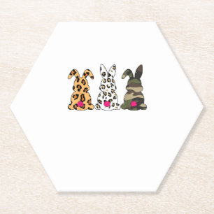 Kanbits Bunnies Leopard Camouflage Happy Oaster Da Untersetzer