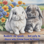 Kanbits Do Speak Lop Oared Bunny Aufkleber (Vorderseite)