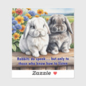 Kanbits Do Speak Lop Oared Bunny Aufkleber (Blatt)