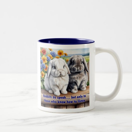 Kanbits Do Speak Lop Oared Bunny Zweifarbige Tasse (Rechts)