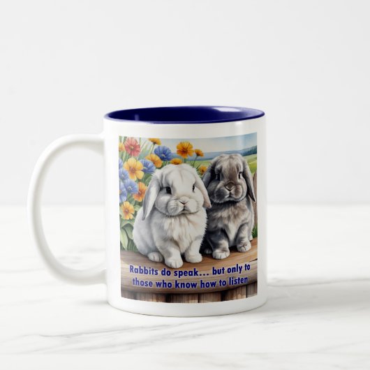 Kanbits Do Speak Lop Oared Bunny Zweifarbige Tasse (Links)