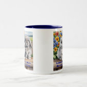 Kanbits Do Speak Lop Oared Bunny Zweifarbige Tasse (Mittel)