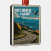 Kancamagus Highway New Hampshire Eagle Ornament Aus Metall (Rechts)
