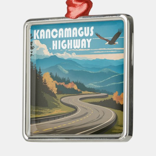Kancamagus Highway New Hampshire Eagle Ornament Aus Metall (Links)