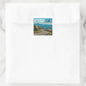 Kancamagus Highway New Hampshire Eagle Quadratischer Aufkleber (Tasche)