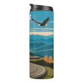 Kancamagus Highway New Hampshire Eagle Thermosbecher (Nach rechts gedreht)