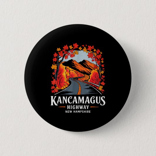 Kancamagus Highway New Hampshire Fall Foliage Souv Button (Vorderseite)
