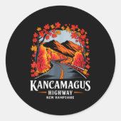 Kancamagus Highway New Hampshire Fall Foliage Souv Runder Aufkleber (Vorderseite)