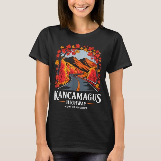 Kancamagus Highway New Hampshire Fall Foliage Souv T-Shirt (Vorderseite)