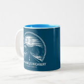 Kancamagus Highway New Hampshire Forest Zweifarbige Tasse (Vorderseite Links)
