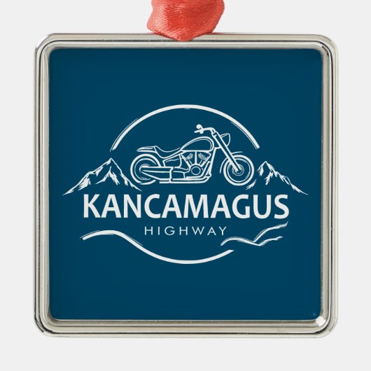 Kancamagus Highway New Hampshire Motorrad Ornament Aus Metall (Vorne)