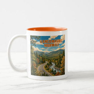 Kancamagus Highway New Hampshire Regenbogen Zweifarbige Tasse