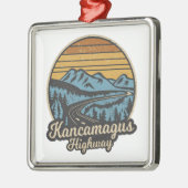 Kancamagus Highway New Hampshire Retro Ornament Aus Metall (Links)