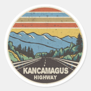 Kancamagus Highway New Hampshire Runder Aufkleber